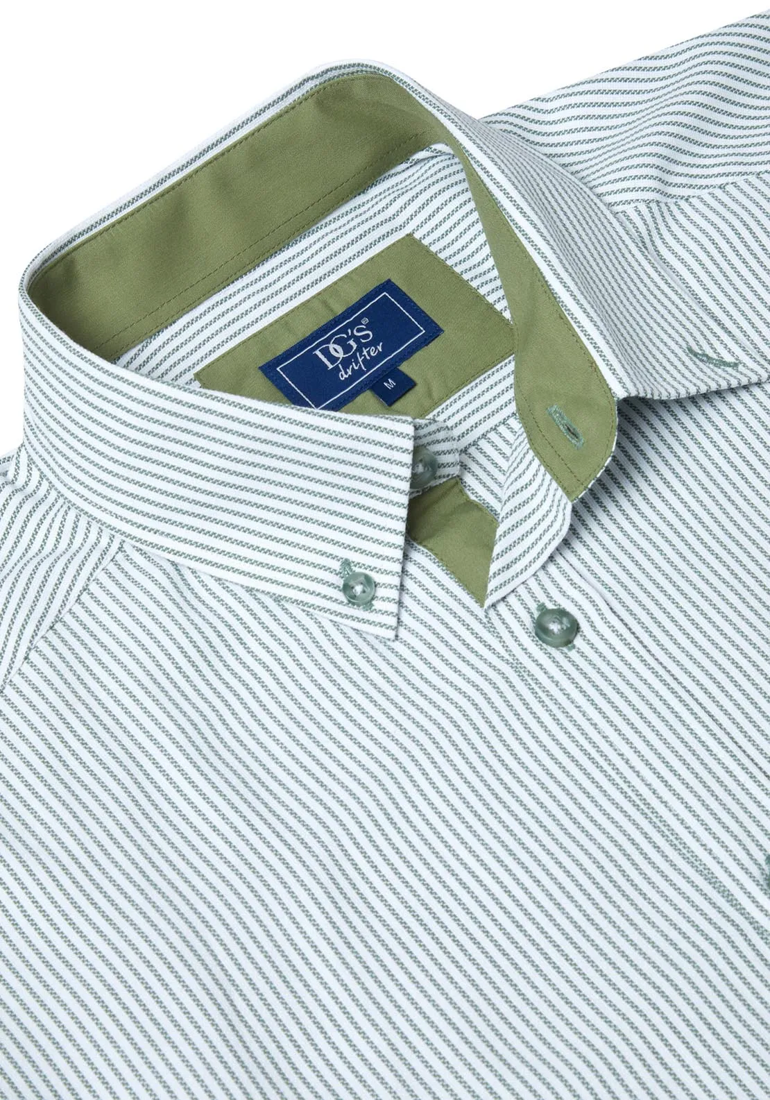 Short Sleeve Stripe Shirt - Green