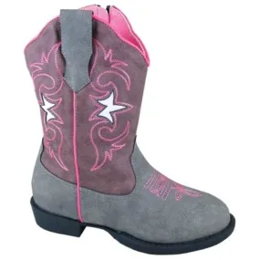 SMOKY MOUNTAIN GIRLS' AUSTIN LIGHTS WESTERN BOOTS - ROUND TOE 2.5