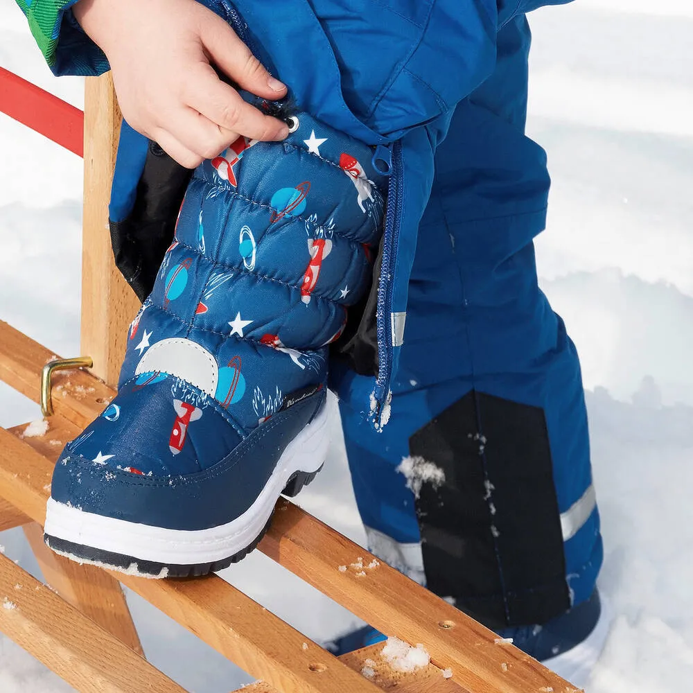 Space Print Snow Boots