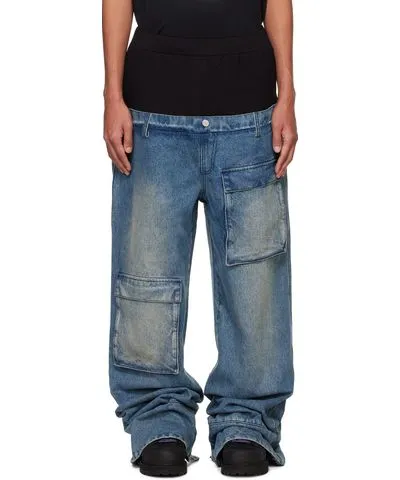 SPENCER BADU Blue Double Layered Jeans