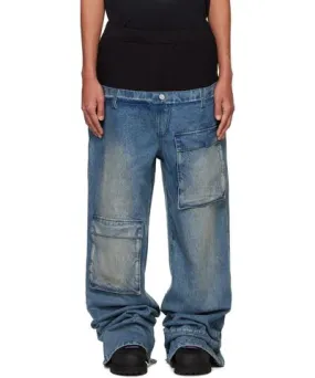 SPENCER BADU Blue Double Layered Jeans