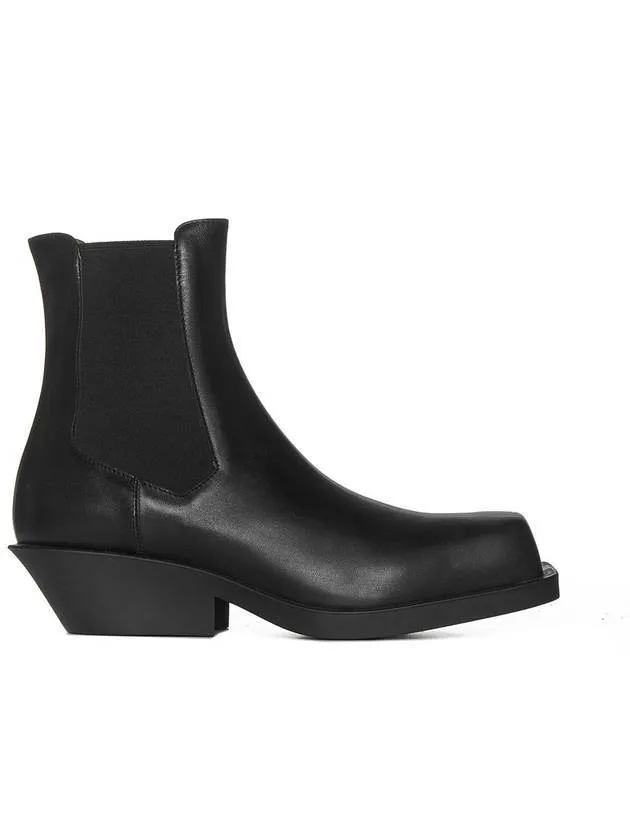 Square Toe Chelsea Boots Black