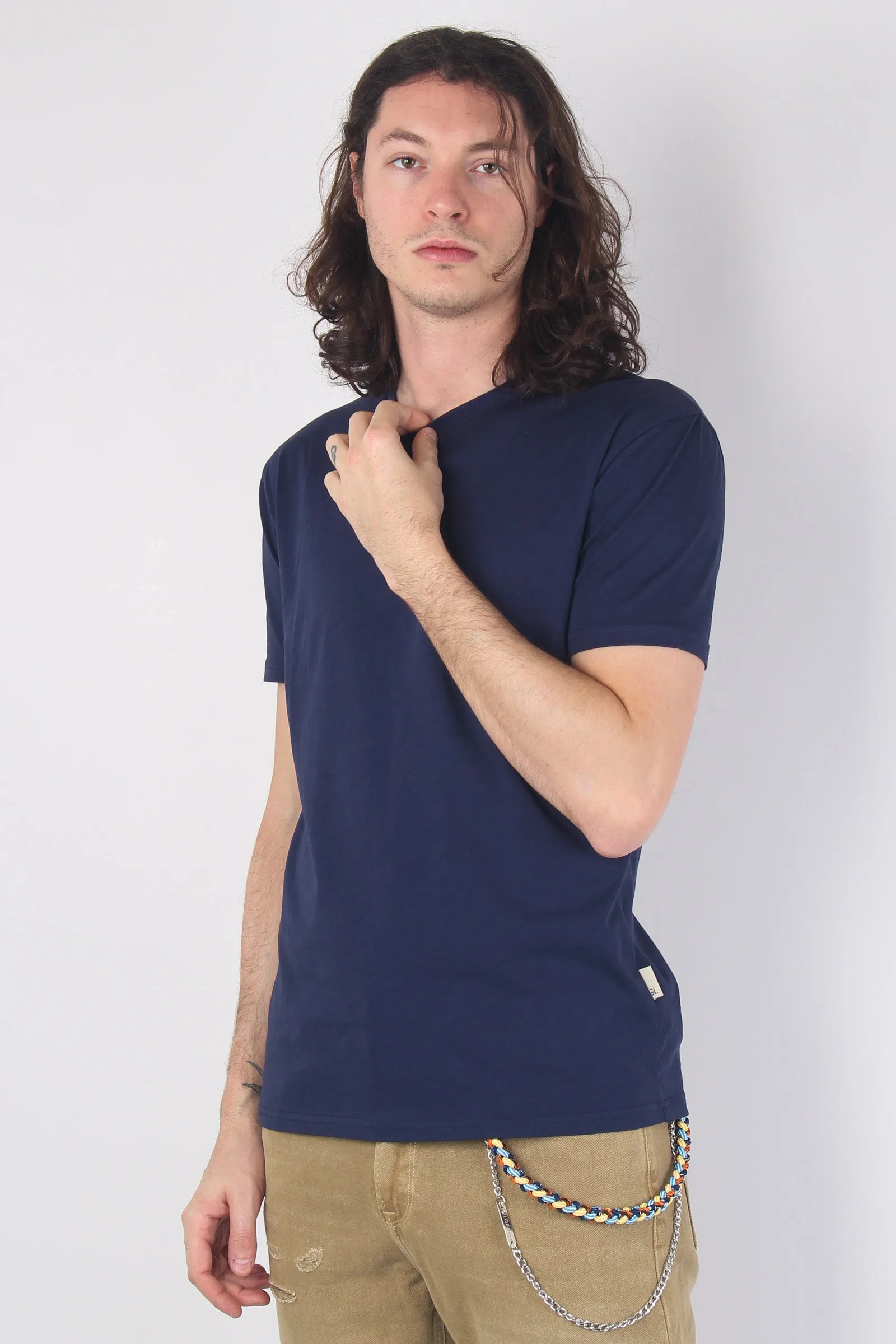 T-shirt Basica Cotone Deep Blue