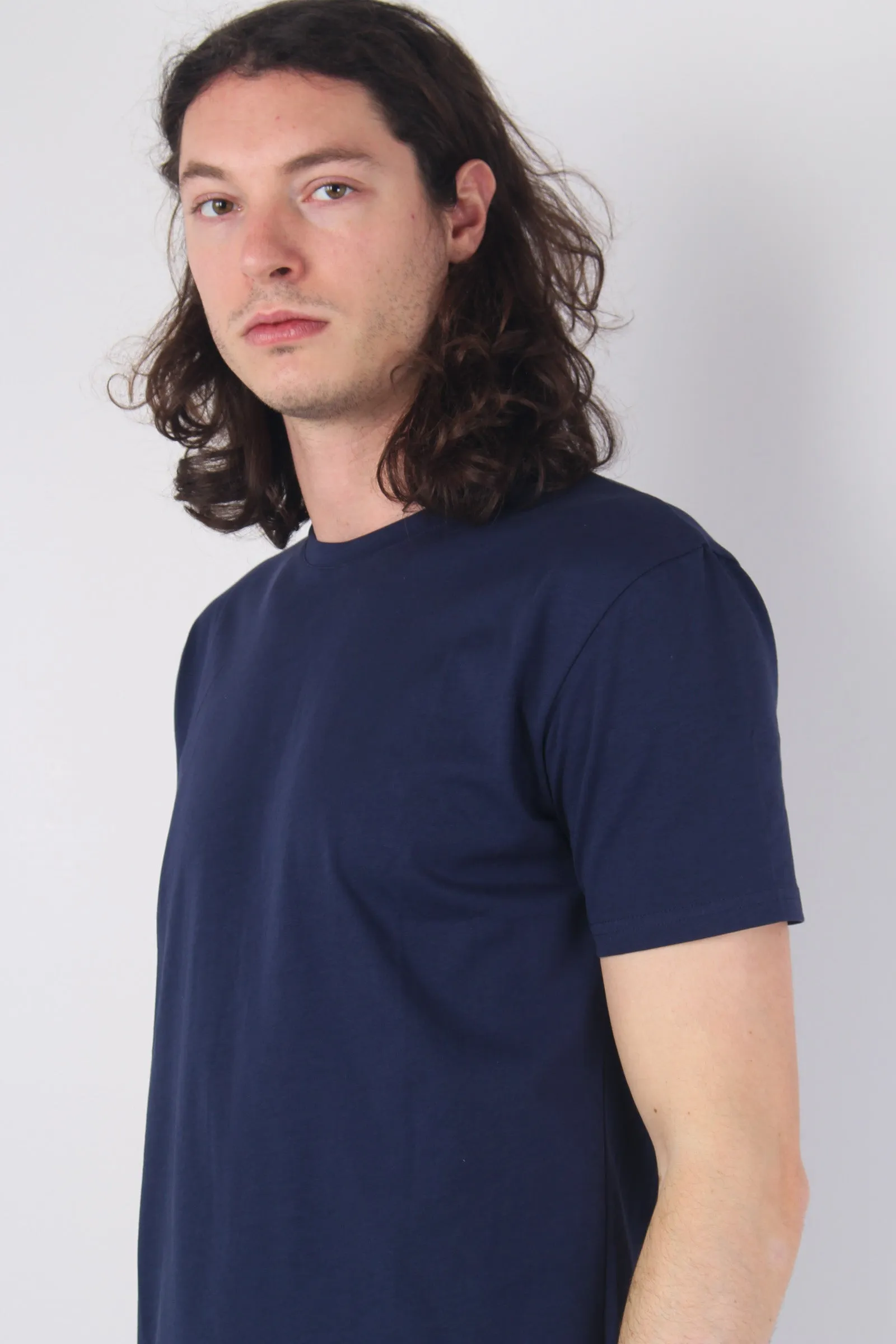 T-shirt Basica Cotone Deep Blue