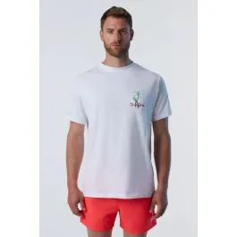 T-shirt con ricamo uomo Bianco