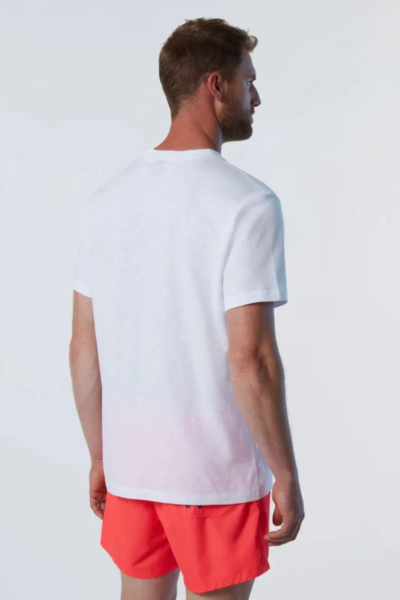 T-shirt con ricamo uomo Bianco