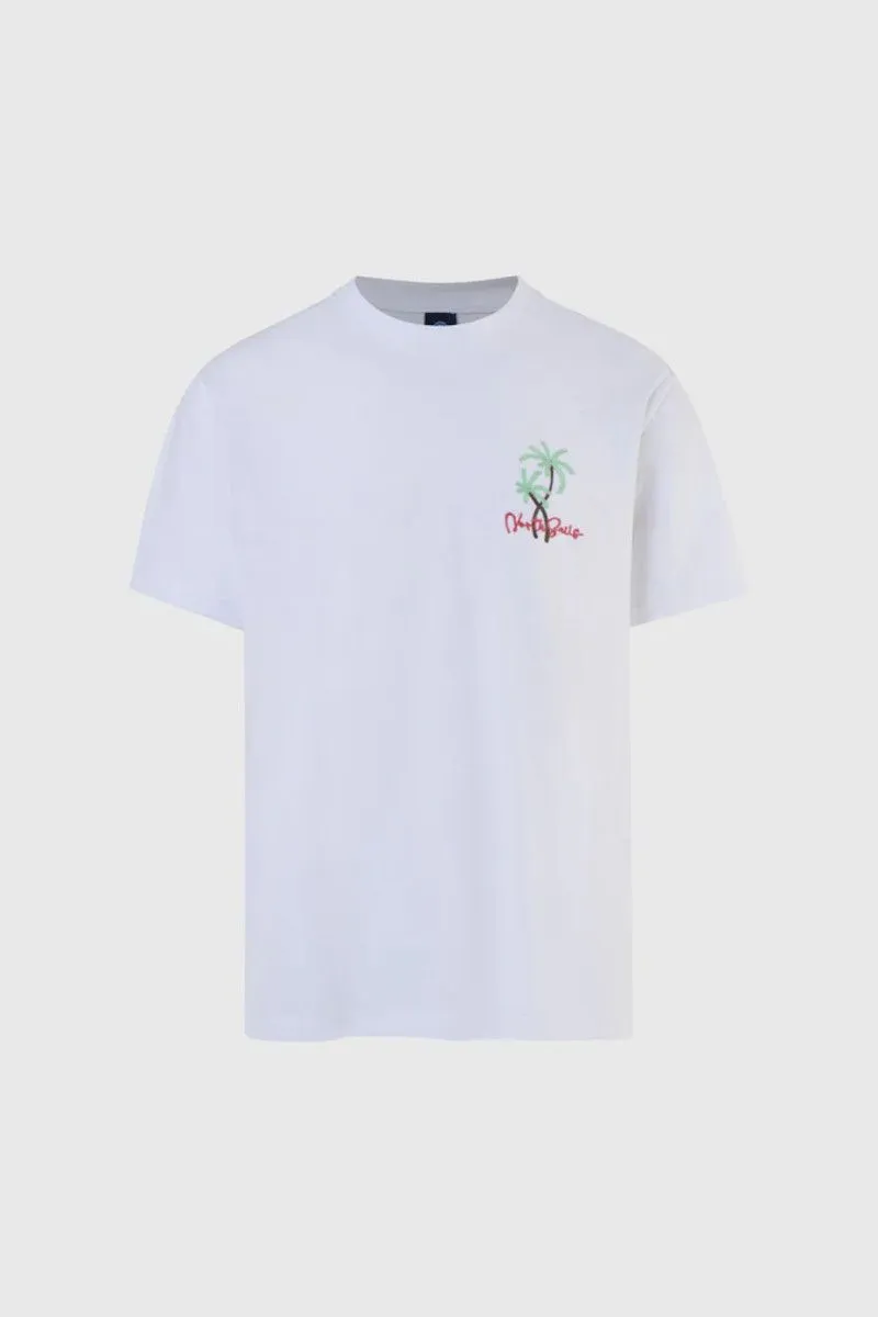 T-shirt con ricamo uomo Bianco