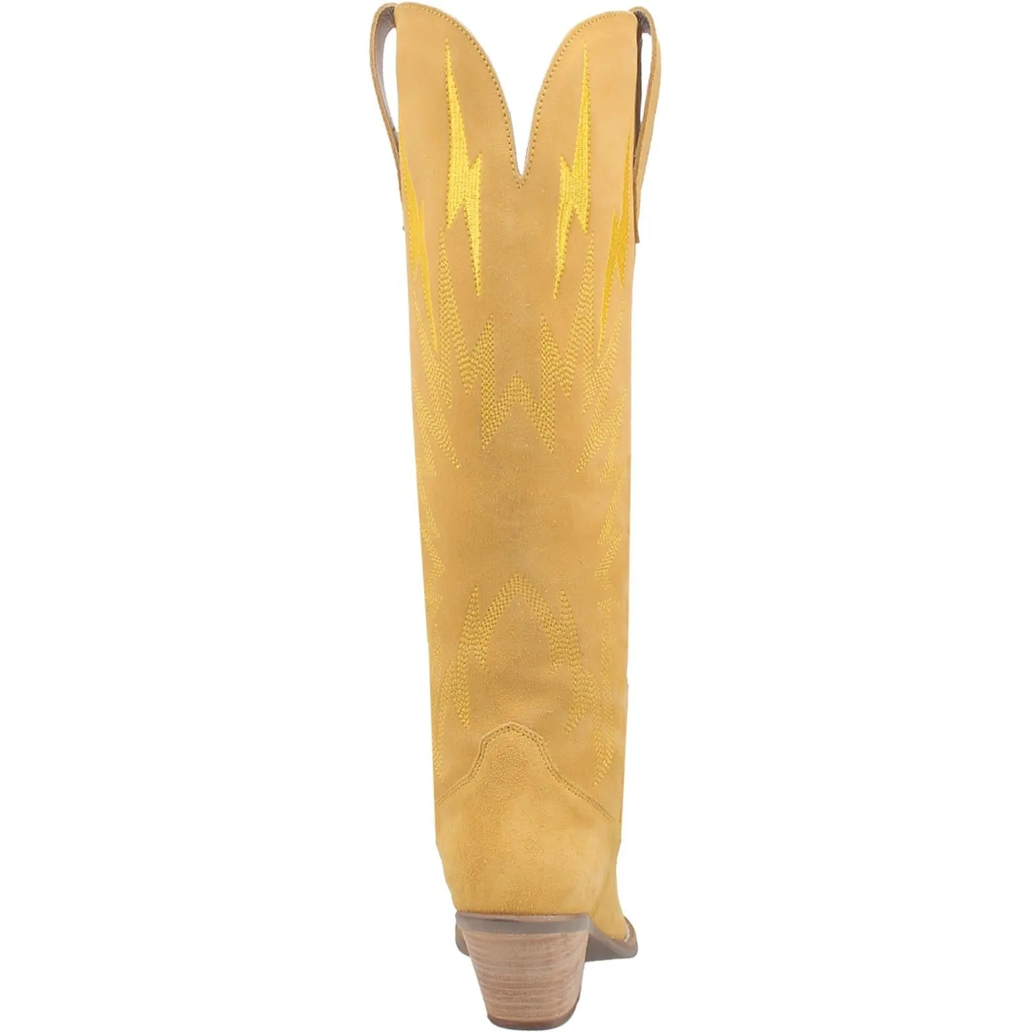 Thunder Road Yellow Suede Lightning Bolt Leather Boots (DS)