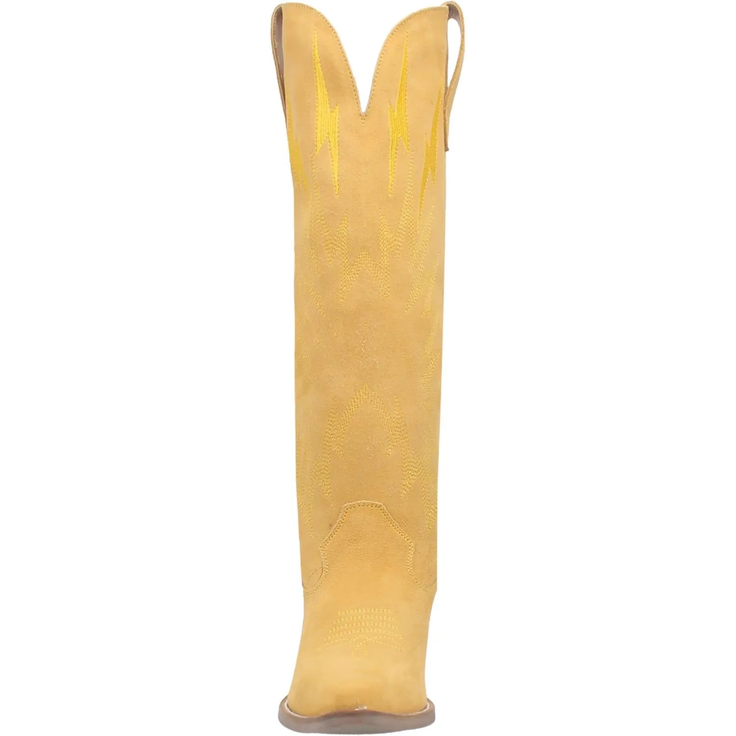 Thunder Road Yellow Suede Lightning Bolt Leather Boots (DS)