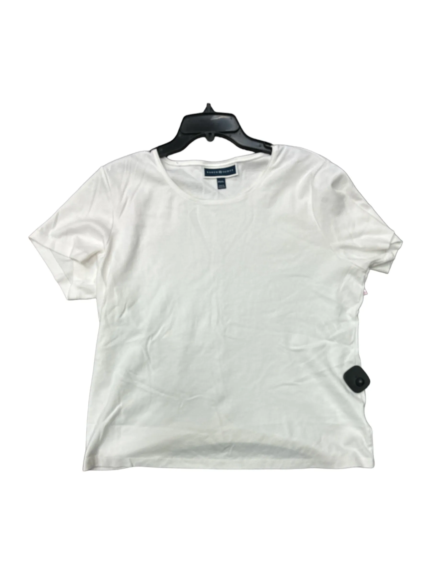 Top Short Sleeve By Karen Scott In White, Size: Xxl