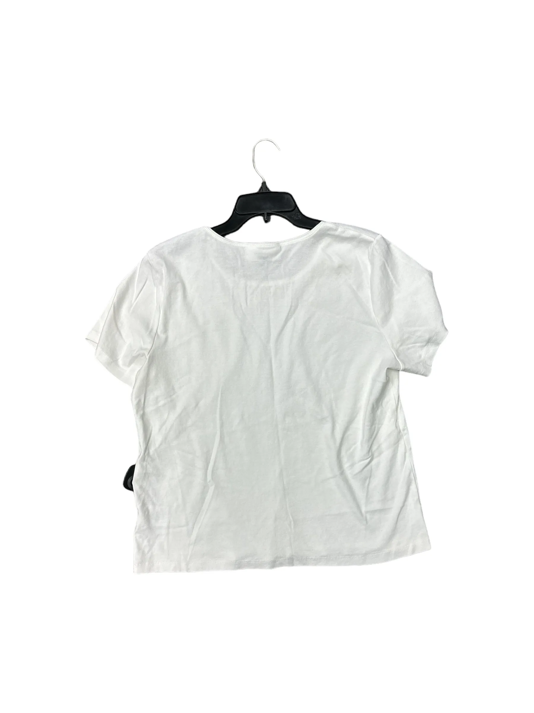 Top Short Sleeve By Karen Scott In White, Size: Xxl