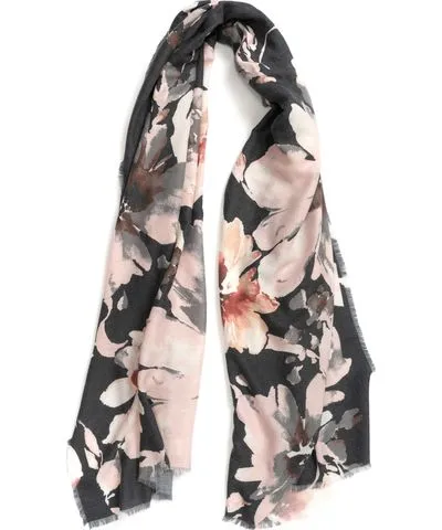 Vince Camuto Inky Floral Supersoft Oblong Scarf