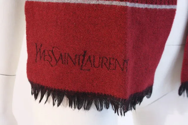 Vintage YVES SAINT LAURENT Wool Scarf