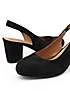 Where’s That From Edith Black Suede Wide Fit Slingback Court Shoes