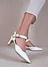 Where’s That From New Form White Diamante Buckle Detail Court Shoes