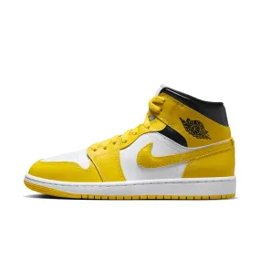 Women's Air Jordan 1 Mid - WHITE/VIVID SULFUR-BLACK